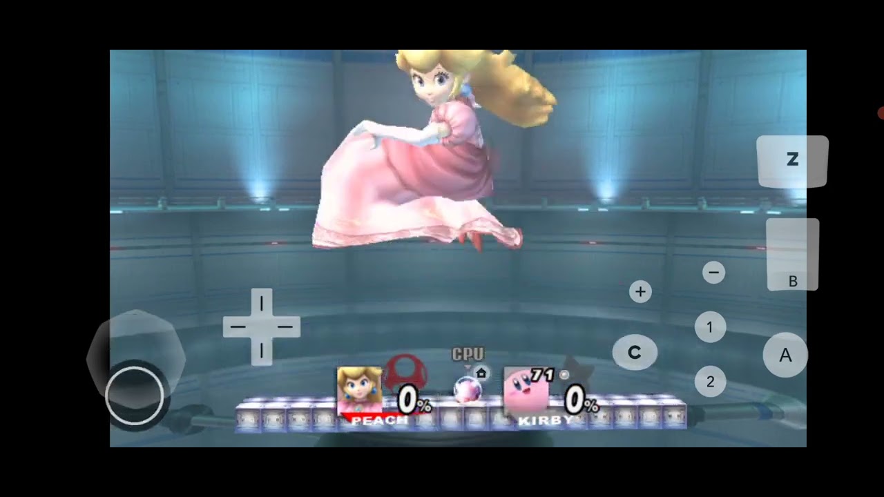 SSBB Hacks: Giant Growing Peach vs. Kirby