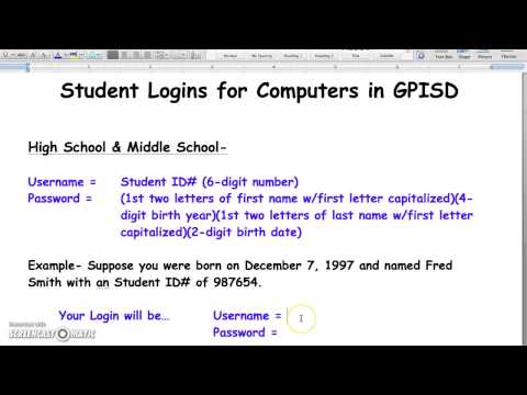 Student Login for GPISD