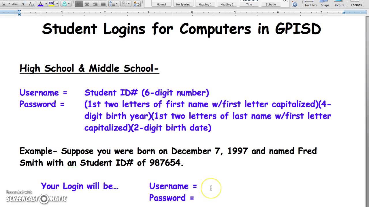 Student Login For GPISD YouTube