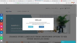 PrestaShop Show Popup Message based on Country and Redirect Links Buttons