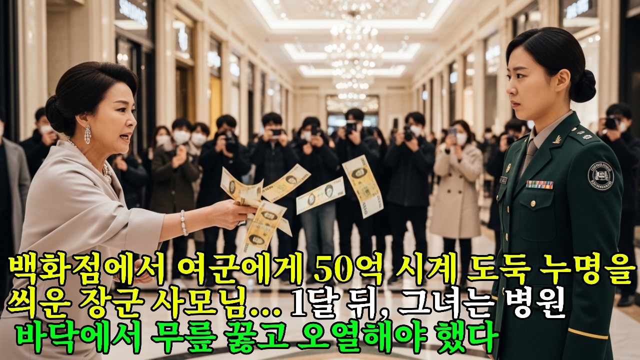 여군에게 50억 원짜리 시계 도둑 누명을 씌웠던 장군의 아내. 한 달 후, 그녀는 그 '도둑' 앞에 무릎 꿇고 아들의 목숨을 살려달라고 애원했다 [군대 썰] [오디오북]