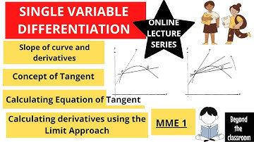 MME 1| Single Variable Differentiation| Ch 4 Sec 4.1 & 4.2 | Sydsaeter and Hammond| Eco(H) Sem 1