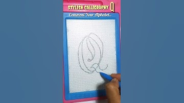 How to write capitol q in 2d calligraphy for beginners✍️ #shorts
