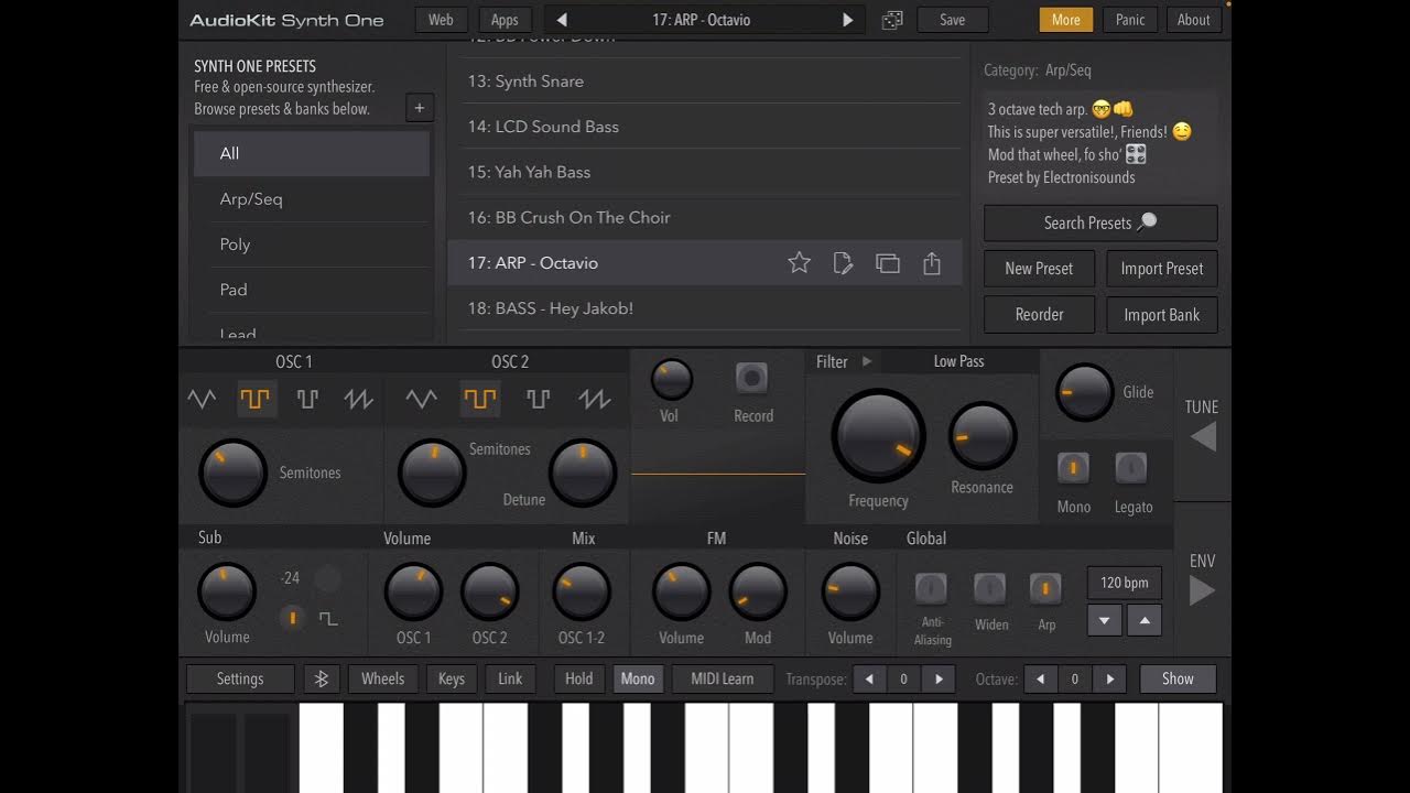 Audiokit synth One YouTube