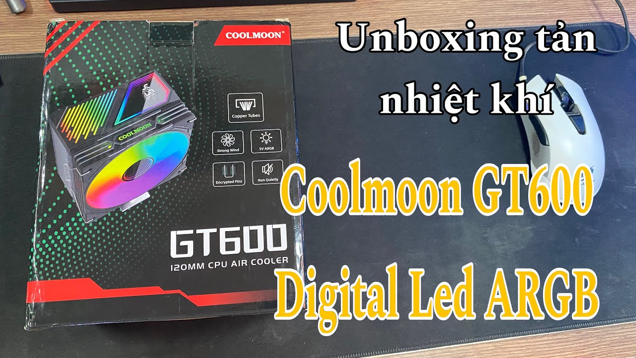 Unboxing Tản Nhiệt Khí Coolmoon GT600 Digital Led ARGB (6 Ống Đồng) - Hiển Thị Nhiệt Độ