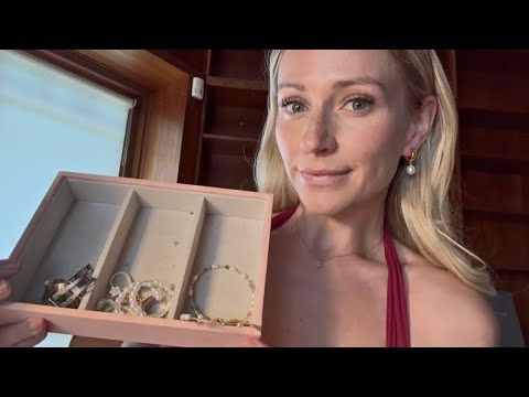 ASMR Over Explaining & Mouth Sounds - My Jewelry Collection ft. Linjer
