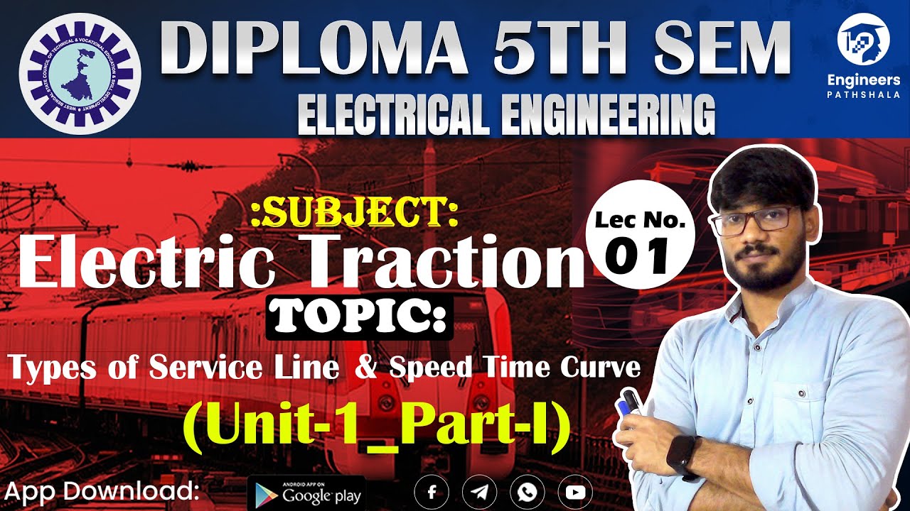 Lec-01| Diploma 5Th Sem EE | Electric Traction |Types of Service Line| Speed Time Curve_Unit-1_(P-I)