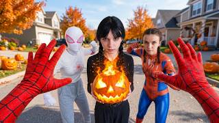 SPIDER-MAN CAN’T ESCAPE WEDNESDAY & SPIDER-GWEN! ULTIMATE MIX (Parkour POV)@Lina-Time
