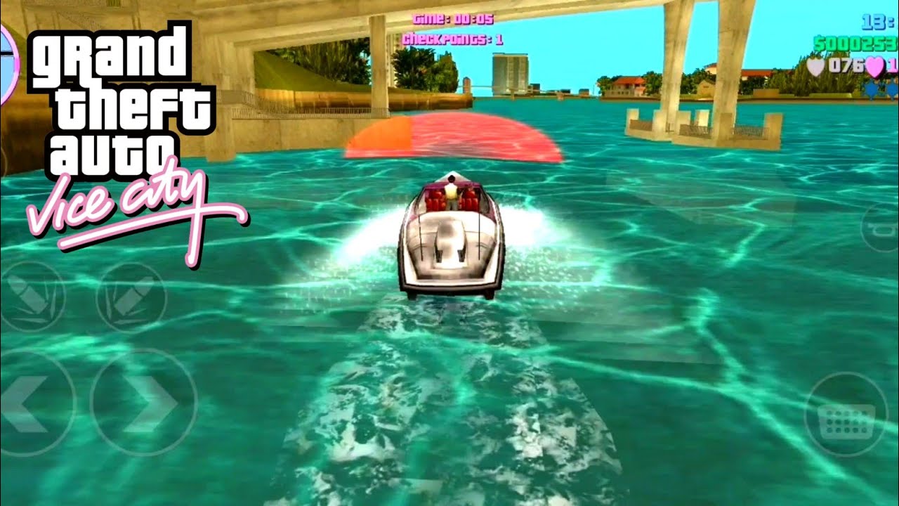 GTA Vice City Stunt Boat Checkpoint Mission! YouTube