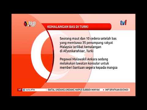 N7 Kemalangan Bas Di Turki Seorang Maut 10 Cedera 17 Okt 2019 Youtube