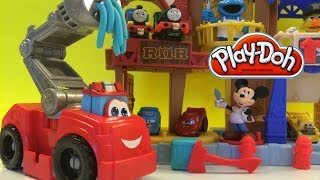 Play Doh Boomer The Fire Truck From Diggin Rigs Collection Chuck N Friends By Disneytoysreview