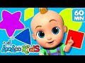  shapes song  learn geometry with fun  1 hour of songs by looloo kids 