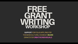 Free Grant Writing Workshop With Wylder Ayres | Bombyx Live | 2025