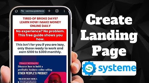 How To Create A Free Landing Page With Smartphone - System.io
