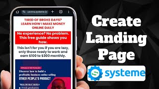 How to Create a Landing Page on Systeme.io with your Smartphone 