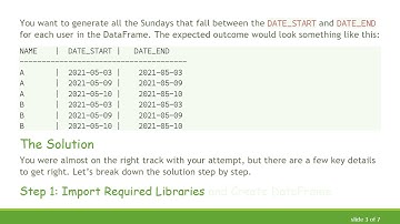 Generate All Sundays Between Two Dates in Pandas