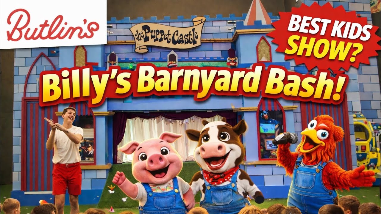 Шоу "Billy’s Barnyard Bash" вживую в Butlin’s 🐮🎉 | Детское шоу и развлечения для всей семьи