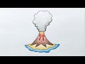 How To Draw A Volcano Island