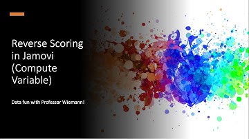 Reverse Scoring in Jamovi (Compute Variable)