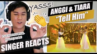 ANGGI X TIARA - TELL HIM - ROAD TO GRAND FINAL - Indonesian Idol 2021 | SINGER REACTION