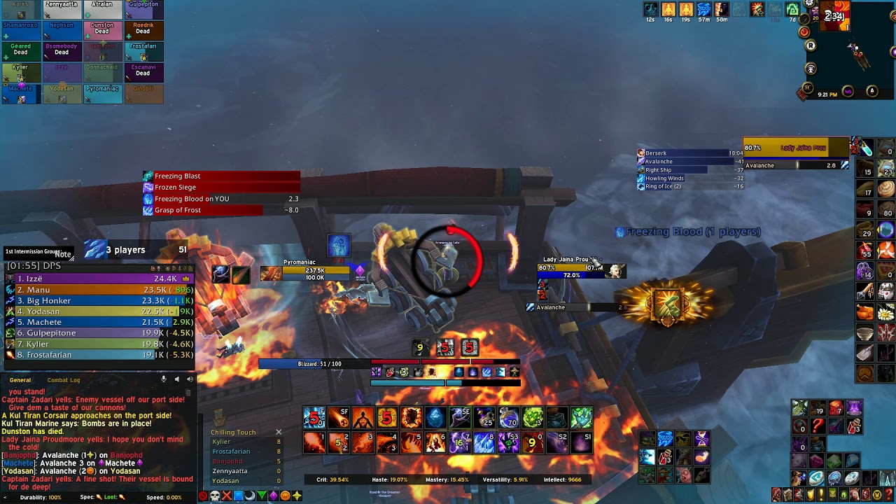 Freezing Blood stack reset - Mythic Jaina