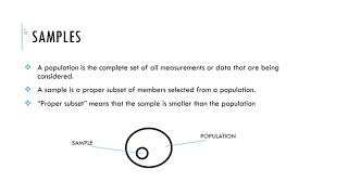 Population vs Sample