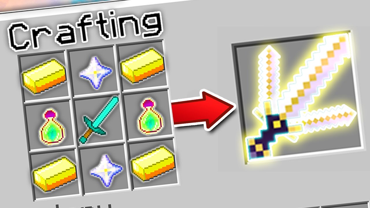 Crafting The Strongest Sword In Minecraft Minecraft Mods Youtube