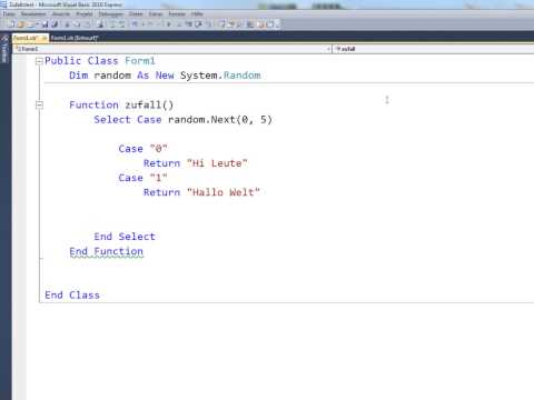 Visual Basic 2010 - Zufälligen Satz auswählen