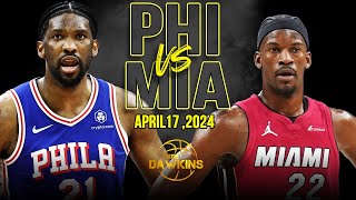 Philadelphia 76ers vs Miami Heat Full Game Highlights | 2024 PlayIn | FreeDawkins