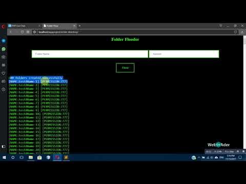 PHP Folder Flooder Script by wEbCoAdEr