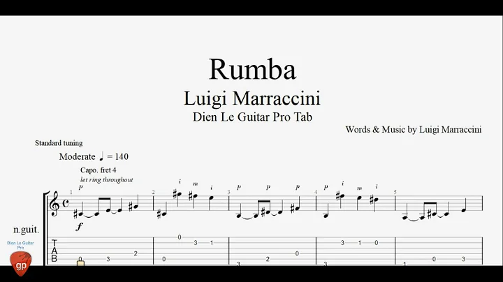 Luigi Marraccini - Rumba - Flamenco Guitar Tabs