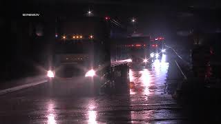 Sylmar, Los Angeles, CA: Big Rig Solo Crash into Divider Prompts 5 Freeway SigAlert