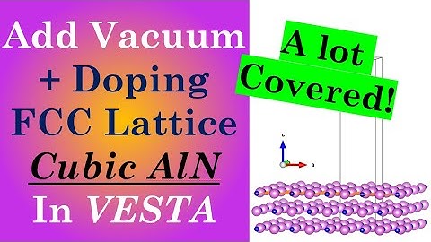 VESTA Software - Add Vacuum [001] Aluminum Nitride + Doping