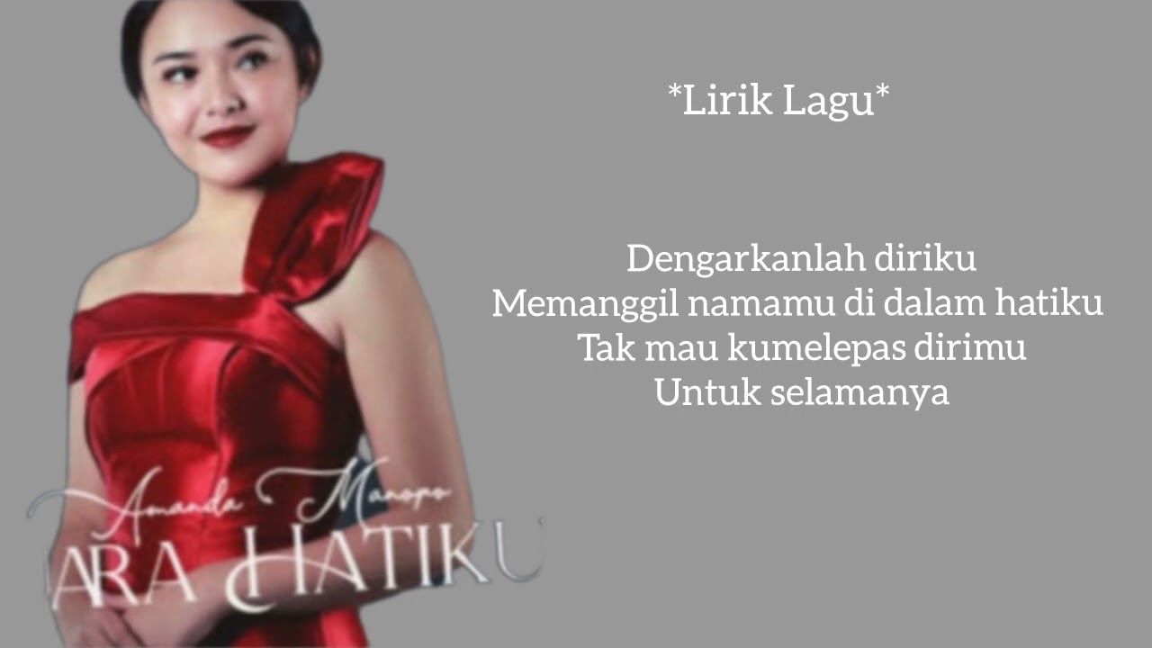 LIRIK LAGU SUARA HATIKU |AMANDA MANOPO || OST IKATAN CINTA|#amandamanopo#suarahatiku#ostikatancinta