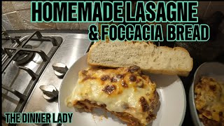 Homemade Lasagna & Foccacia Bread