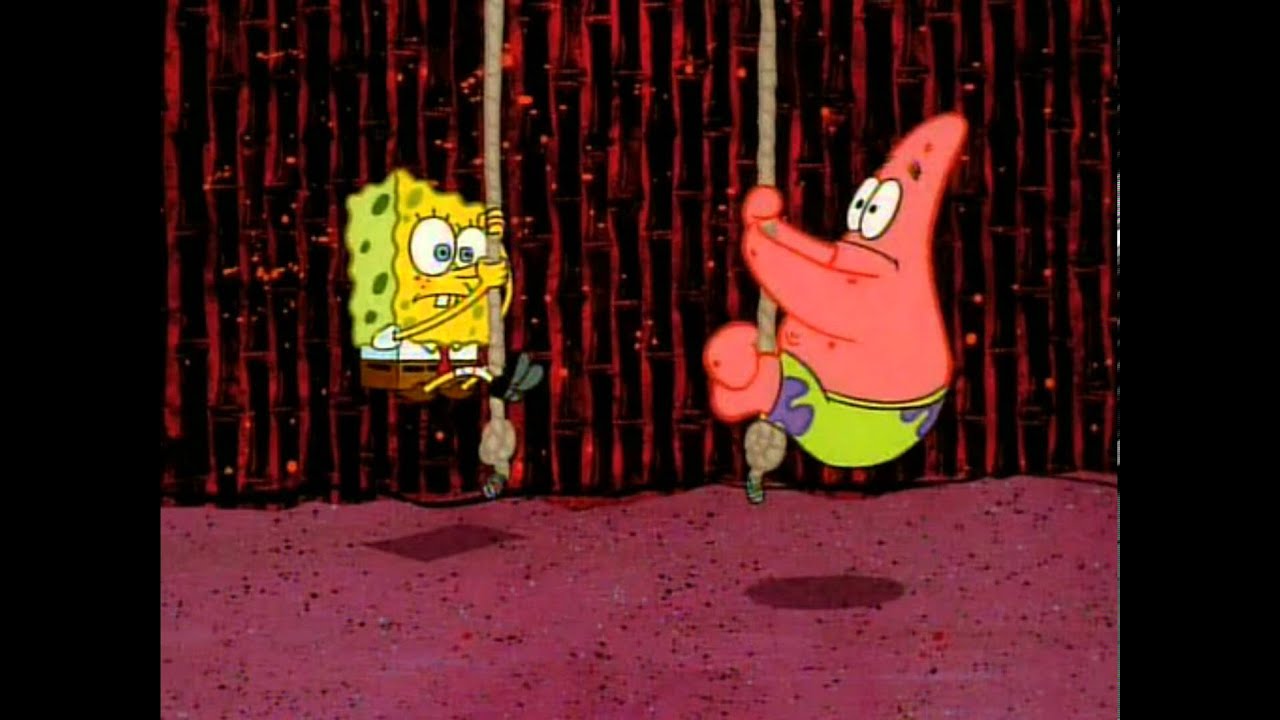 SpongeBob and Patrick get ready to jelly fish