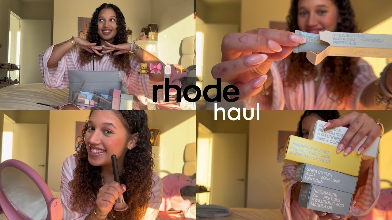 Rhode Haul (barrier butter + The rhode kit (skincare) + pocket blush +lipcases & lip treatments) 🧴🎀✨