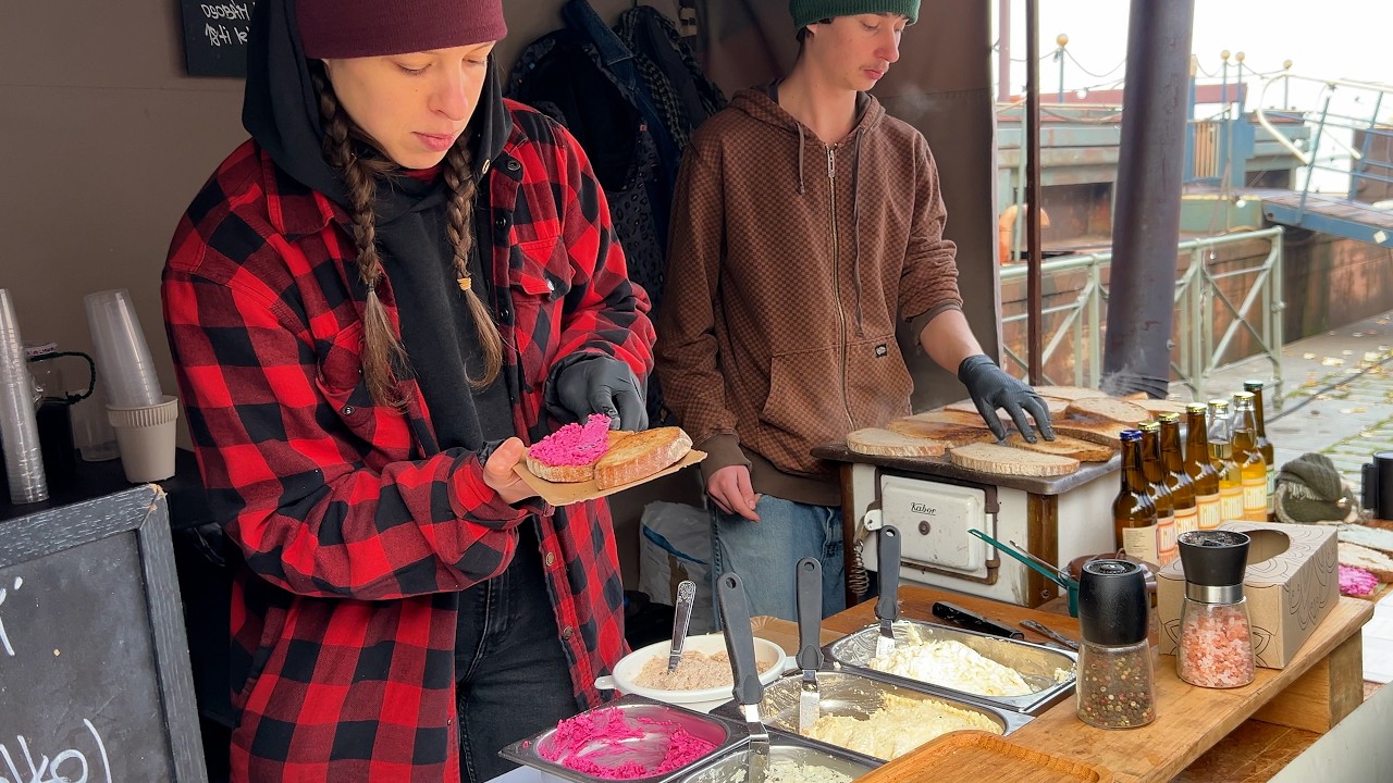 The Best Farmers' Market in Prague, Czech Republic. Street Food at Naplavka Market!