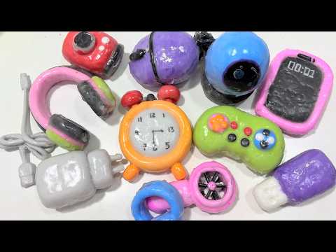 Brain Melting ASMR 🤤 Cracking Crunchy Clay Tech Gadgets & Squishing Soft Slime! 🎧🎮