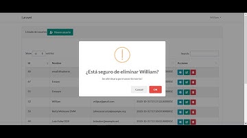 7 - Eliminar usuario Laravel - DataTables - VueJS
