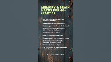 10 Memory & Brain Hacks for Adults 40+ 🧠 Boost Focus, Clarity & Mental Sharpness