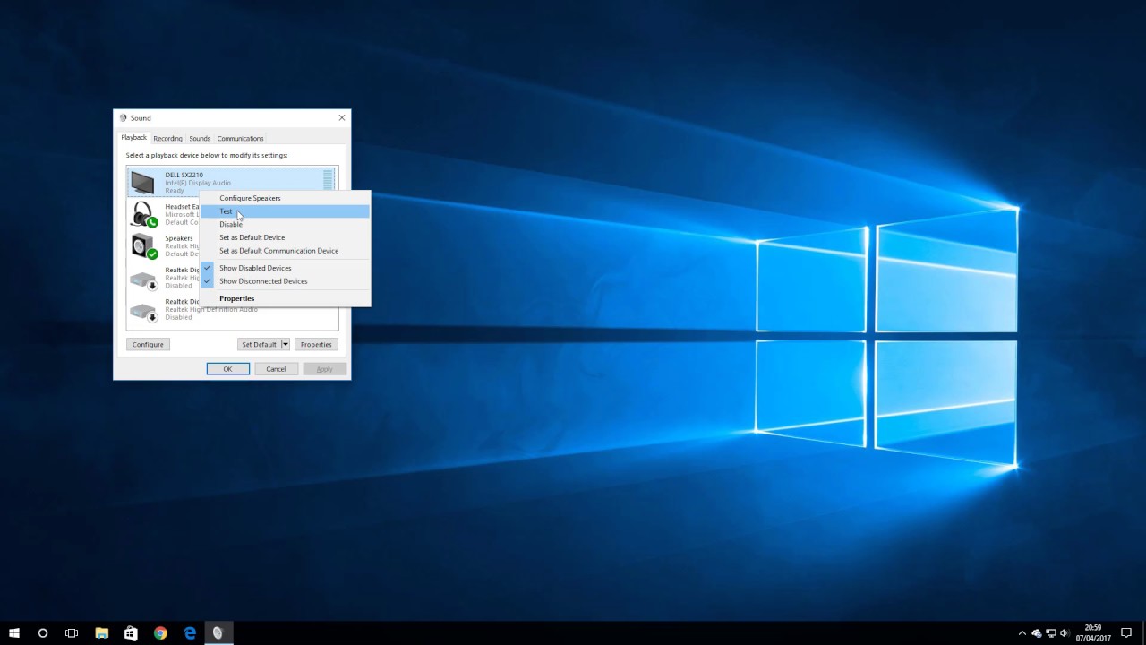 TIP Windows 10 Sound Output YouTube