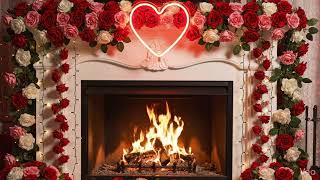 Valentine’s Day Romantic Fireplace ❤️ Cozy Love Music | 4K TV Screensaver for Couples screenshot 4