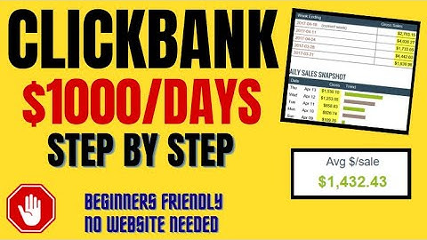 Clickbank For Beginners Traffic Tutorial - $1000 a Day - No Website Needed
