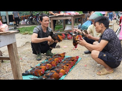 Zon. Kind man who sells chickens at the market and makes cakes for poor children, Vàng Hoa