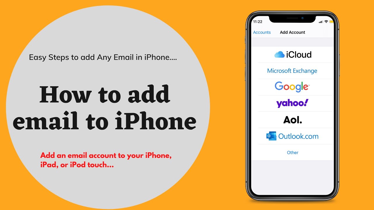 How To Add Email To IPhone Set Up Email Account On IPhone Sign In