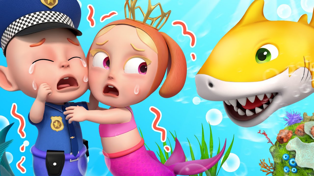 Angry shark - Police Keeps Us Safe | Police Song | Rosoo Nursery Rhymes & Kids Song