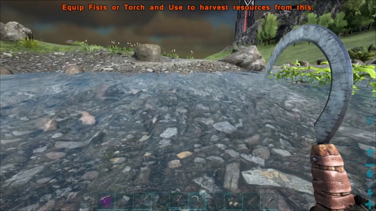 How to drink water from a River ARK Ragnarok YouTube