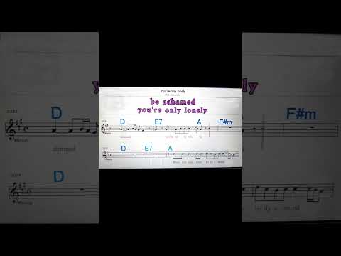 [악보/가사] You're only lonely / J. D. Souther 1.0 배속