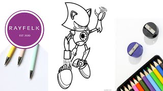 Metal Sonic Coloring Page Free Sonic Coloring Page Rayfelk Arts and Printables